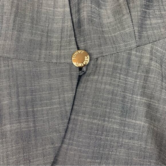 Tommy Hilfiger women's size 10 medium Gray Blazer peplum single button business - Picture 5 of 13